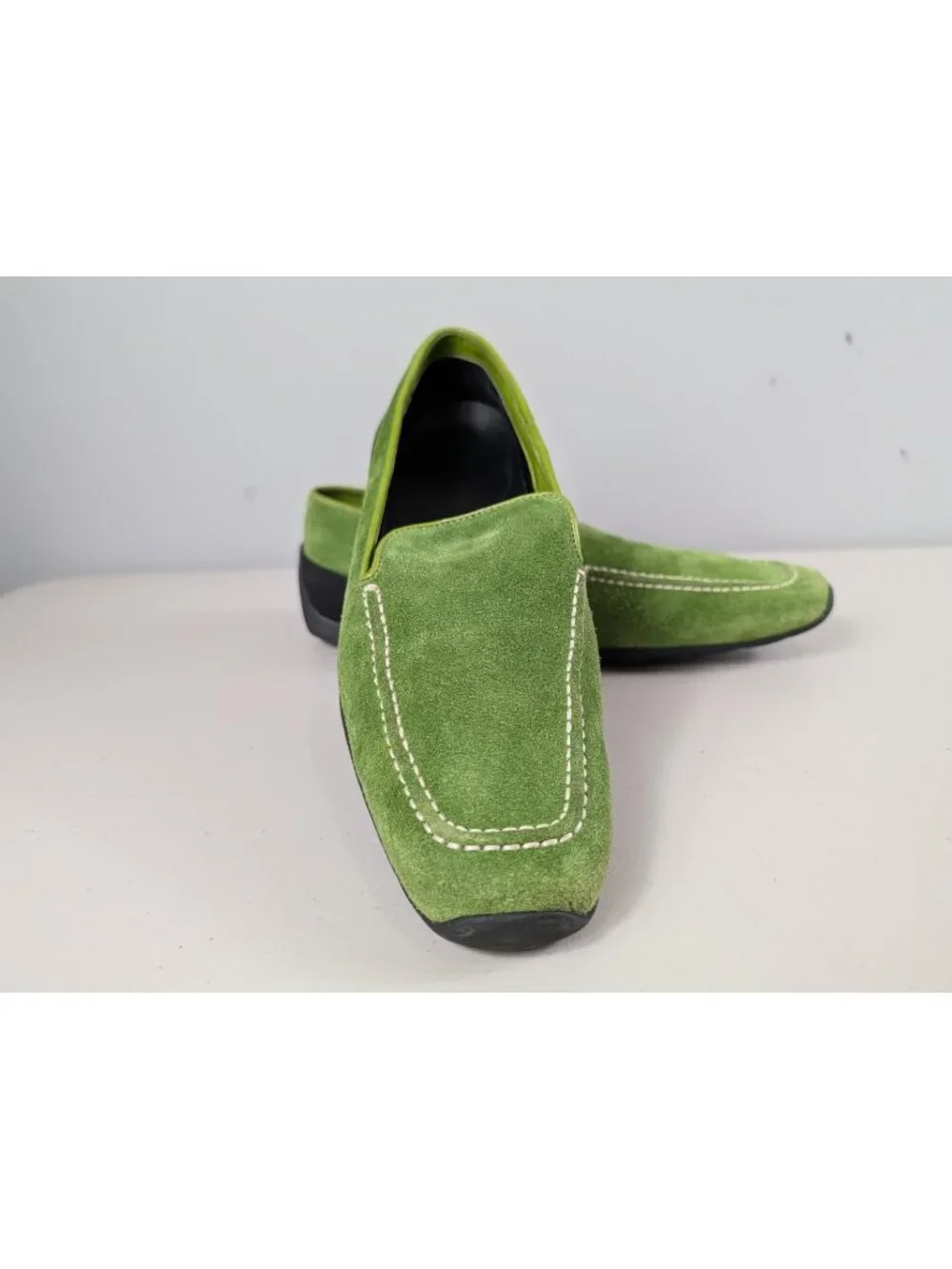 Porsche Design suede green loafer's men's size 7.5